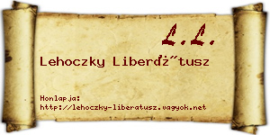 Lehoczky Liberátusz névjegykártya